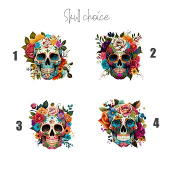 Sugar Skull Personalised Greetings Card, 2 of 2