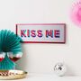 Kiss Me Retro Mirror Sign Wall Art, thumbnail 1 of 6