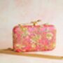 Amila Hot Pink Bird Clasp Clutch, thumbnail 3 of 7