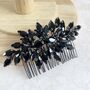 Black Crystal Hair Comb, thumbnail 1 of 6