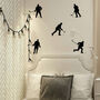 Set Of Six Hockey Player Wall Stickers, thumbnail 4 of 6