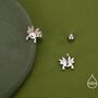 Tiny Axolotl Screw Back Earrings In Sterling Silver, thumbnail 5 of 11