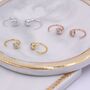 Sparkly Cz Crystals Lab Diamond Huggie Hoop Earrings, thumbnail 5 of 12