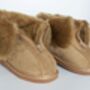 Genuine Sheepskin Slippers With Zipper Camel, thumbnail 6 of 9
