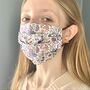 Floral Liberty Print Pleated Lightweight Face Masks, thumbnail 7 of 7