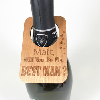 Personalised Will You Be My Best Man Bottle Label, 6 of 10