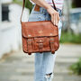 Leather Satchel With Front Pocket Midi, thumbnail 3 of 10
