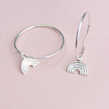 Sterling Silver Hoop Earrings With Choice Of Charm, 3 of 7