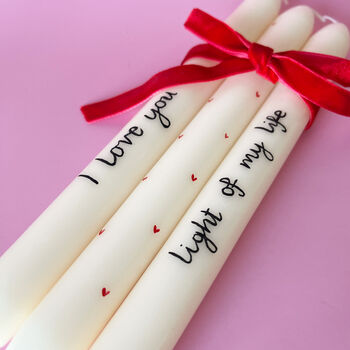 Personalised Love Letter Hand Painted Candle Sticks, 10 of 10