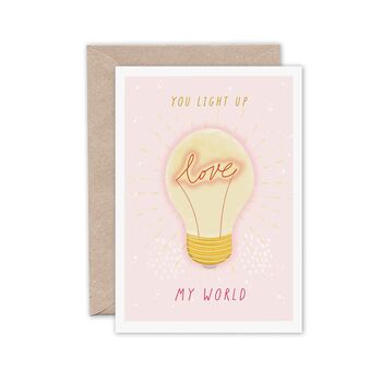 You Light Up My World Love Card, 2 of 2