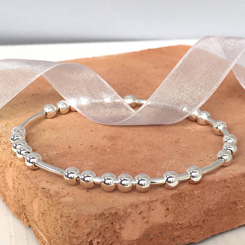 25th Silver Wedding Anniversary Gift Bangle By Handmade by Helle