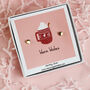 Warm Wishes Christmas Silver Stud Quote Earrings, thumbnail 2 of 8