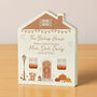 Personalised Pumpkin Autumnal Wooden House Ornament, thumbnail 2 of 5