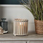 Bamboo Fence Garden Lantern Duo With Tru Glow® Candle, thumbnail 4 of 5