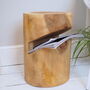 Solid Log Coffee Table With Shelf, thumbnail 2 of 5