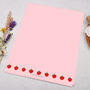 A4 Pink Letter Writing Paper With Strawberry Border, thumbnail 3 of 4