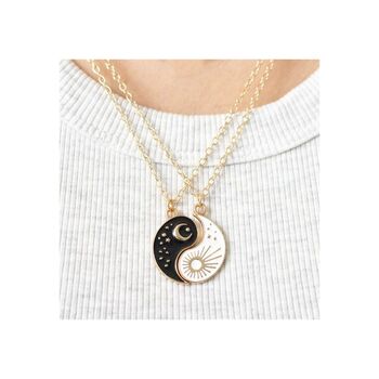Pair Of Yin Yang Best Friend Pendant Necklaces, 3 of 6