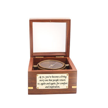 Personalised 70th Birthday Gimbal Compass Gift, 5 of 10