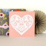 Pale Cut Out Heart Card, thumbnail 3 of 5