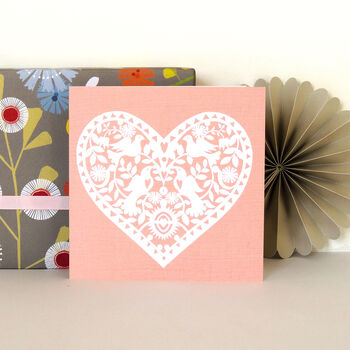 Pale Cut Out Heart Card, 3 of 5