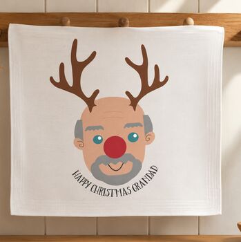 Grandpa Rudolph Handkerchief Pair Christmas Gift For Grandad, 3 of 11