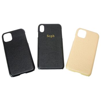 Personalised iPhone Covers Black And Taupe, 3 of 9