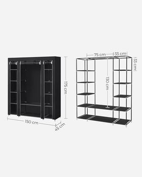 Fabric Wardrobe Portable Clothes Storage Rack, 2 of 9