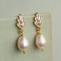 Art Deco Freshwater Pearl Bridal Earrings, thumbnail 1 of 6