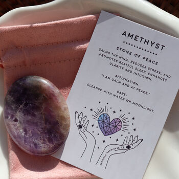 Amethyst Worry Stone For Calm And Clarity, 2 of 5