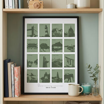 Personalised Favourite Travels Destination Print, 7 of 12