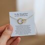To My Daughter On Her Wedding Day Necklace – Interlocking Rings Wedding Gift, thumbnail 1 of 9