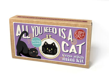 All You Need Is A Cat Mini Matchbox Cross Stitch Kit, 4 of 12