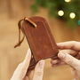 Personalised Leather Luggage Tag With Copper Rivets, thumbnail 3 of 3