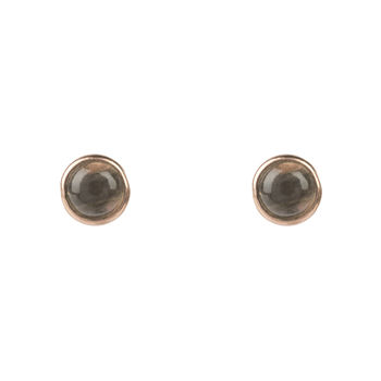 Petite Stud Earring Rosegold Plated Silver, 5 of 8