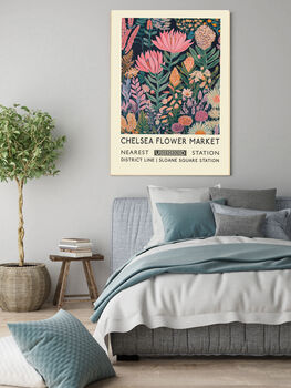 Chelsea Flower Market Pinks Art Print, 3 of 3