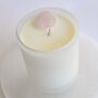 You Are Loved Rose Quartz Crystal Candle For Love, thumbnail 2 of 3