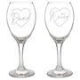 Personalised Heart Name Wine Glass Set, thumbnail 3 of 3