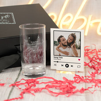 Personalised Bows And Hearts Valentine's Day Highball Glass, 4 of 5