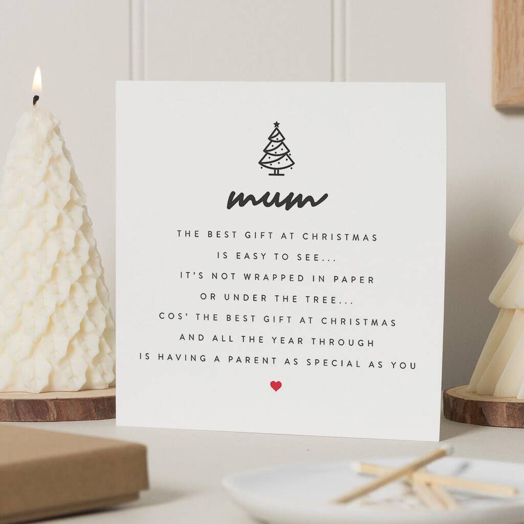 Personalised Mum Christmas Poem Card, 1 of 7