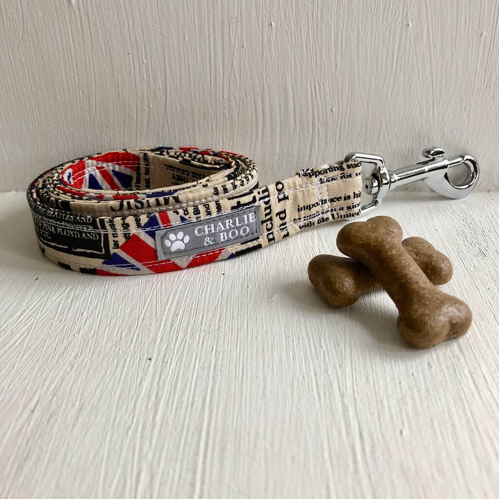 Union Jack Dog Lead/Leash For Girl Or Boy Dogs, 1 of 3