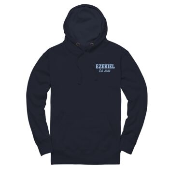 Personalised Name And Date Unisex Hoodie, 6 of 12