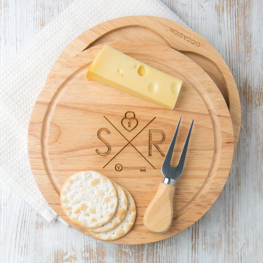 Personalised Engagement Key To My Heart Cheese Board By Dust And Personalised Engagement Key To My Heart Cheese Board