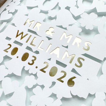 Personalised Foil Confetti Wedding Day Card, 2 of 3