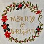 Merry And Bright Embroidered Banner, thumbnail 9 of 10