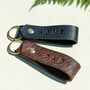 Personalised Leather Looped Key Ring, thumbnail 2 of 4