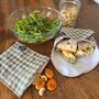 Sea Green Check Linen Snack Bag, thumbnail 3 of 5