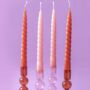 Pack Of Four Coloured Spiral Candles, thumbnail 6 of 7