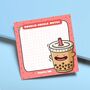 Bubble Tea Sticky Notes | Cute Stationery, thumbnail 1 of 5