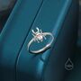 Sterling Silver Tiny Stag Beetle Ring, thumbnail 1 of 12