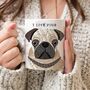 Pug Dog Personalised Mug, thumbnail 1 of 12